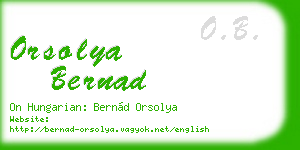 orsolya bernad business card