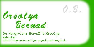orsolya bernad business card